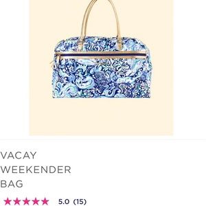 Lilly Pulitzer Weekender vacay bag - brand new!